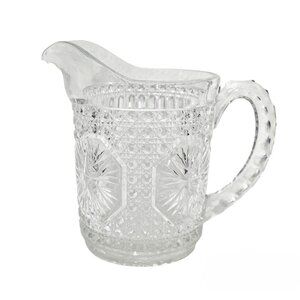 Imperial Amelia Star Medallion Early Vintage American Pattern Glass Pitcher